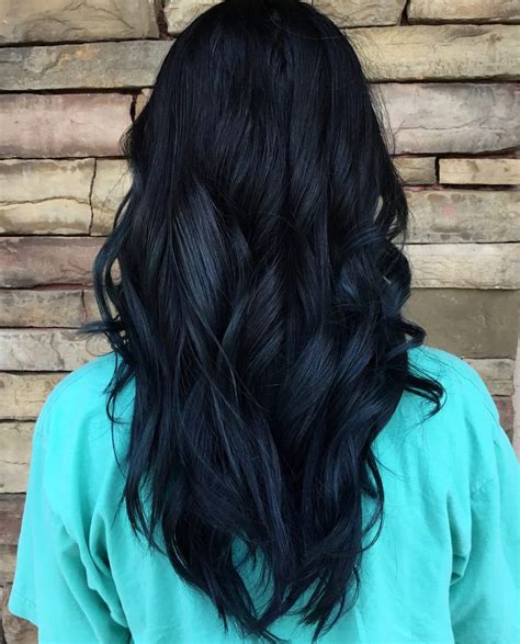 dark hair with blue|blue hair color for dark.